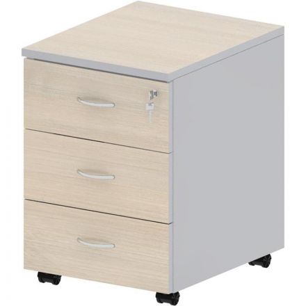 Тумба Easy St . выкатная 911274 (440) 3 ящ. св.дуб/сер