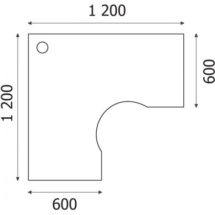 Стол угловой PT Арго левый А-203.60 бук