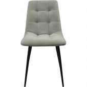 Стул GL_Риполи ЭМАЛЬ ЧЕРНЫЙ МУАР Catania Smoke/светло-серый