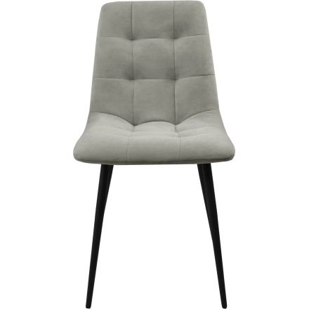 Стул GL_Риполи ЭМАЛЬ ЧЕРНЫЙ МУАР Catania Smoke/светло-серый