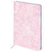 Ежедневник датированный 2026 А5 138х213 мм, BRAUBERG "Ice", под кожу, розовый, 117390