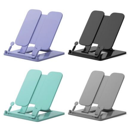 Подставка для книг и учебников ERICH KRAUSE, пластик, ассорти (черная, серая, фиолетовая, мятная), 64740