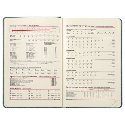Ежедневник недатированный А5 138х213 мм BRAUBERG "Status", под кожу, 160 л., серо-голубой, 113365