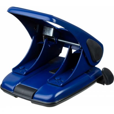 Дырокол Sax 518 до 40 листов синий с линейкой