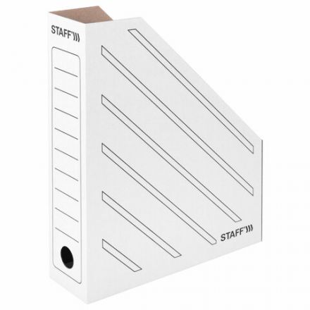 Лоток вертикальный для бумаг (260х320 мм), 75 мм, до 700 листов, микрогофрокартон, STAFF, БЕЛЫЙ, 128881 Лоток вертикальный для бумаг (260х320 мм), 75 мм, до 700 листов, микрогофрокартон, STAFF, БЕЛЫЙ, 128881
