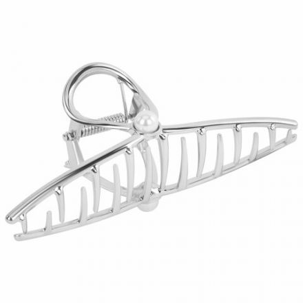 Краб для волос 11 см, с жемчужинкой, серебристый, MONTE VITA (МОНТЕ ВИТА), 457017