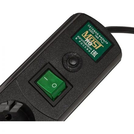 Сетевой фильтр Most RG 6р/5м черный (коробка) RG-Ч 5М