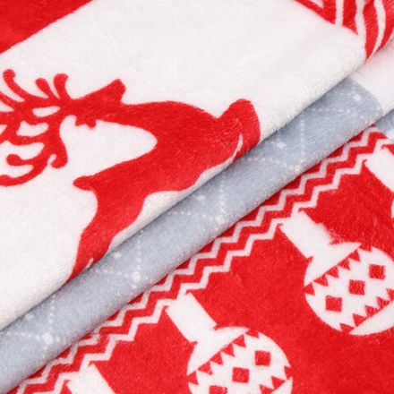 Плед новогодний 150х200 см, "Лоскутки", полиэстер, 210 г/м2, ЗОЛОТАЯ СКАЗКА, 592531