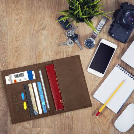 Обложка для паспорта с карманами и резинкой, мягкая экокожа, "PASSPORT", коричневая, BRAUBERG, 238204