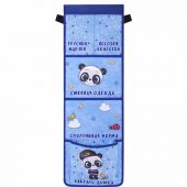 Кармашки-органайзер в шкафчик для детского сада ЮНЛАНДИЯ, увеличенный размер, 26х80 см, "Cool panda", 271073