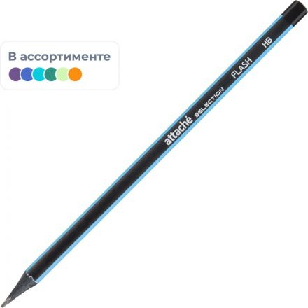 Карандаш чернографитный Attache Selection Flash HB б/ласт черн.дерево ассор Карандаш чернографитный Attache Selection Flash HB б/ласт черн.дерево ассор
