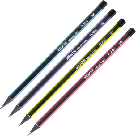 Карандаш чернографитный Attache Selection Flash HB б/ласт черн.дерево ассор Карандаш чернографитный Attache Selection Flash HB б/ласт черн.дерево ассор