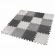 Коврик-пазл напольный 1,2х1,2 м, 16 шт., 30х30 см, толщина 1 см, серый, черный, светло-серый, ЮНЛАНДИЯ, 664817