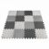Коврик-пазл напольный 1,2х1,2 м, 16 шт., 30х30 см, толщина 1 см, серый, черный, светло-серый, ЮНЛАНДИЯ, 664817