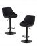 Набор 2 шт Стул барный DOBRIN LOGAN BLACK, черный велюр (MJ9-101)