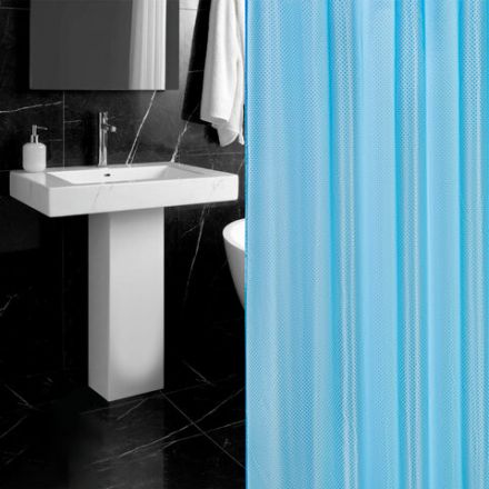 Шторка для ванной ПОЛИЭСТЕР, 180х200 см, кольца в комплекте, ГОЛУБОЙ БРИЛЛИАНТ, PRIMILA (ПРИМИЛА), 700096 Шторка для ванной ПОЛИЭСТЕР, 180х200 см, кольца в комплекте, ГОЛУБОЙ БРИЛЛИАНТ, PRIMILA (ПРИМИЛА), 700096