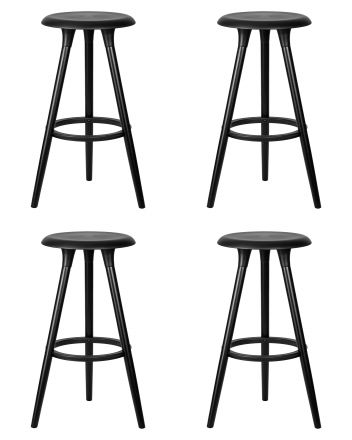 Набор 4 шт Стул барный DOBRIN ROYCE BLACK, чёрный (B-03)