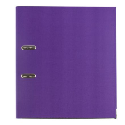 Папка-регистратор BRAUBERG с покрытием из ПВХ, 80 мм, с уголком, фиолетовая (удвоенный срок службы), 227200