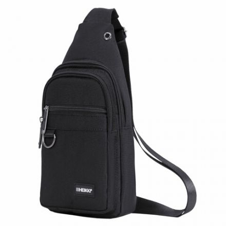 Рюкзак однолямочный HEIKKI DRIVE (ХЕЙКИ), 2 отделения, черный, 30х17х6 см, 272539 Рюкзак однолямочный HEIKKI DRIVE (ХЕЙКИ), 2 отделения, черный, 30х17х6 см, 272539