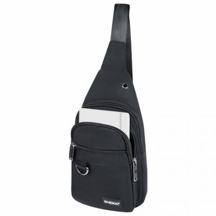 Рюкзак однолямочный HEIKKI DRIVE (ХЕЙКИ), 2 отделения, черный, 30х17х6 см, 272539 Рюкзак однолямочный HEIKKI DRIVE (ХЕЙКИ), 2 отделения, черный, 30х17х6 см, 272539