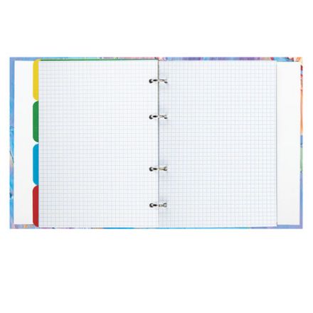 Тетрадь на кольцах А5 (175х215 мм), 120 листов, твердый картон, клетка, с разделителями, BRAUBERG, Blur, 404087