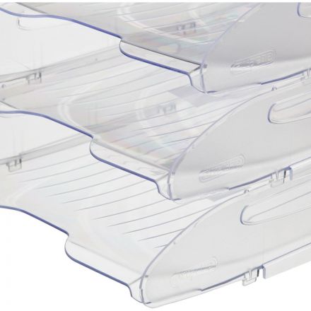 Лоток для бумаг Attache Элегант прозрачный 340х255х63