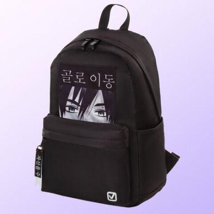 Рюкзак BRAUBERG FASHION CITY, универсальный, карман-антивор, "Anime View", черный, 44х31х16 см, 229964