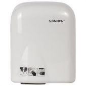Сушилка для рук SONNEN HD-165, 1650 Вт, пластиковый корпус, белая, 604191