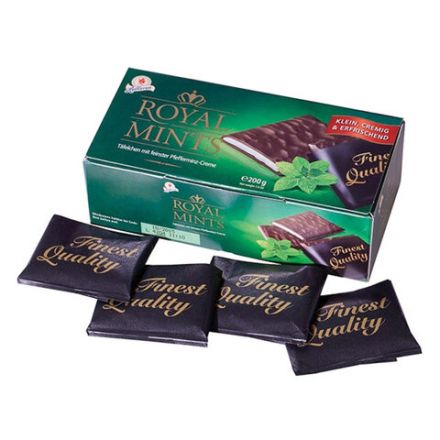 Шоколад порционный HALLOREN "Royal Mints" с мятной начинкой, 200 г, картонная коробка, 40659 Шоколад порционный HALLOREN "Royal Mints" с мятной начинкой, 200 г, картонная коробка, 40659