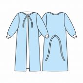 Халат хирург. н/с,рук.манжет, дл.140 см,пл.42,р.48-54,голуб, 2шт./уп,5053/2