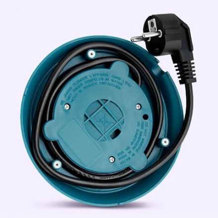 Чайник KITFORT КТ-8725, 1,7л, 2200Вт, закрытый нагревательный элемент, сталь/пластик, серебр./бирюз