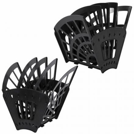 Лоток для бумаг веерный STAFF 5-ти секционный, 4 отделения, сетчатый, черный, 237021