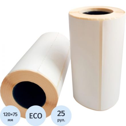 Термоэтикетки ЭКО 120х75, 300шт/рул, вт.40, 25рул/уп Термоэтикетки ЭКО 120х75, 300шт/рул, вт.40, 25рул/уп