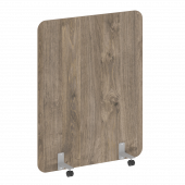 R-line Перегородка на металлических опорах, на роликах DP.R-120-150 Тиквуд тёмный/Серый металл 1200*18*1500