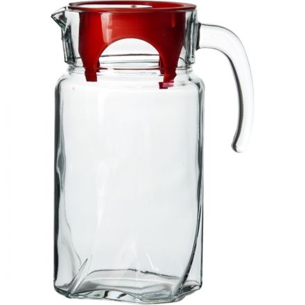 Кувшин ЛУНА 1,7 л с красной крышкой (43544B) 6 шт/уп