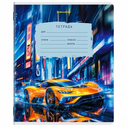 Тетрадь 12 л. BRAUBERG клетка, обложка картон, МИКС-2, 107269
