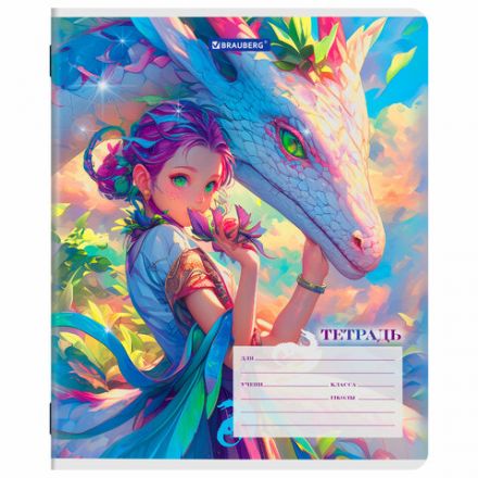 Тетрадь 12 л. BRAUBERG клетка, обложка картон, МИКС-2, 107269