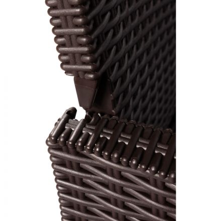 Диван TDT_двухместный садовый коричневый под ротанг