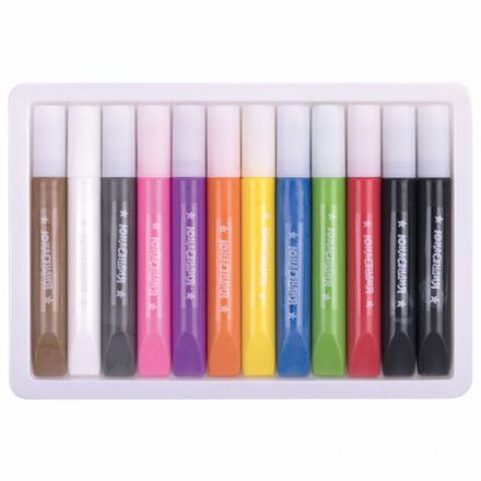 Краски витражные ЮНЛАНДИЯ, 10 цветов + 2 черных контура, 12 туб по 10,5 мл, книга шаблонов, 191759