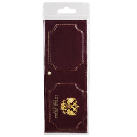 Обложка для удостоверения "Ветеран боевых действий" натуральная кожа шик, 3D-герб + тиснение, темно-бордовая, BRAUBERG, 238871