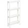 Этажерка М_VIKEA узкая 4-х ярусная на колесах, белый