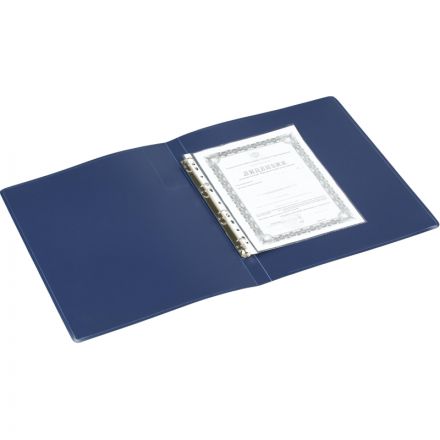 Папка на 4-х кольцах Attache А3 32 мм синяя до 200 листов (пластик 0.7 мм)