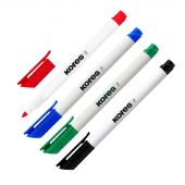 Набор маркеров для белых досок KORES 4 цв, 2 мм 22840 Набор маркеров для белых досок KORES 4 цв, 2 мм 22840