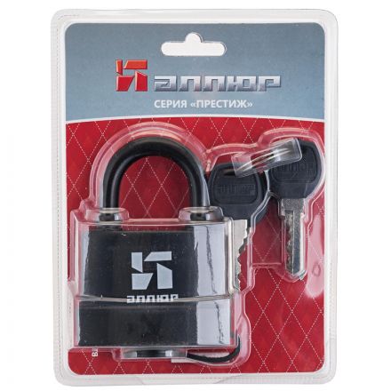 Замок навесной всепогод_УЗК Аллюр ВС1Ч-376П (71xd=10) чугун черный (6кл)