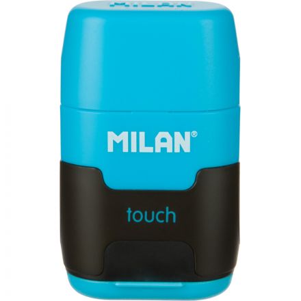 Ластик-точилка Milan TOUCH DUO+2смен.ласт син.кауч лезв.точ из углер стали