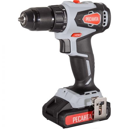 Дрель-шуруповерт аккумуляторная ДА-20-2ЛК-Б(бесщет.двиг.)Ресанта(75/14/10)