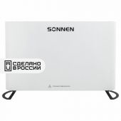 Обогреватель-конвектор SONNEN ONYX-1000.1, 1000 Вт, Х-образный нагревательный элемент, белый, сделано в России, 457629