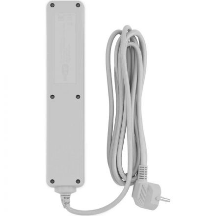 Сетевой фильтр PC Pet AP01006-3-G 3м (5 розеток) серый (пакет)