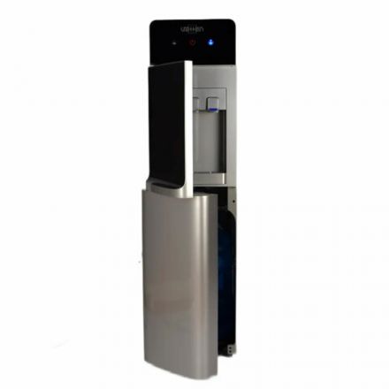 Кулер для воды VATTEN L09SE, напольный, НАГРЕВ/ОХЛАЖДЕНИЕ ЭЛЕКТРОННОЕ, бутыль снизу, 3 крана, серебристый, УТ-00001465