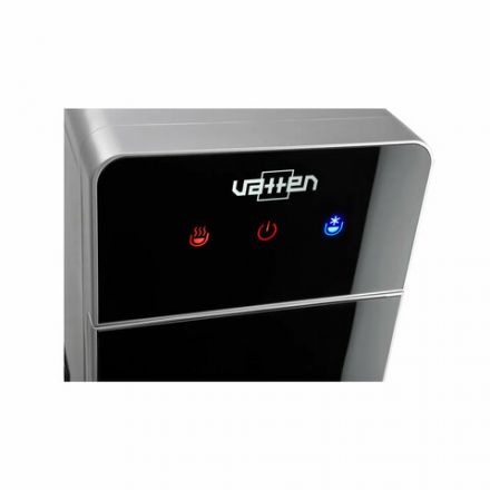 Кулер для воды VATTEN L09SE, напольный, НАГРЕВ/ОХЛАЖДЕНИЕ ЭЛЕКТРОННОЕ, бутыль снизу, 3 крана, серебристый, УТ-00001465